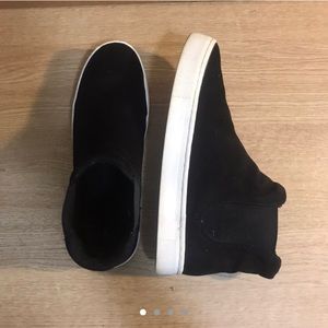 Black Suede Ankle Boots - USED